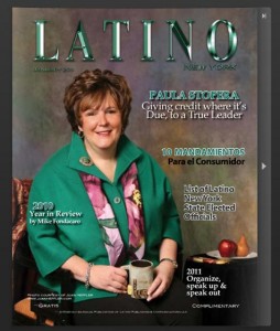 Paula Stopera on the front cover of Latino Magazine