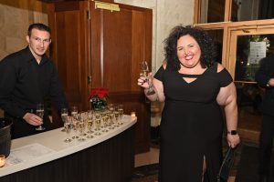 New Year's eve guest toasting at Vanderheyden Hall 185th Anniversary Gala at 90 State St. Albany, NY