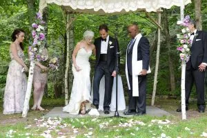outdoor Wedding ceremony in the Hudson Valley NY