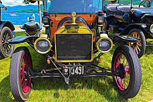 vintage ford model T at a car show in Lake George NY