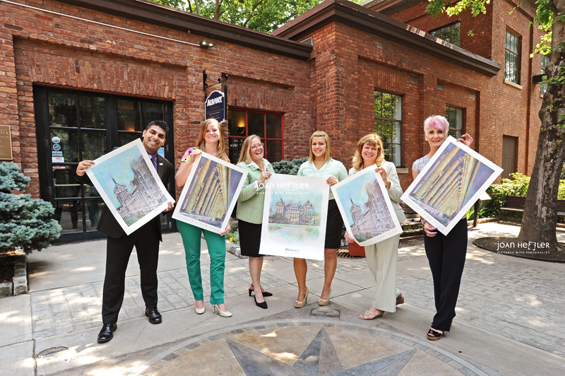 Albany County Convention and Visitors Bureau staff photo in front of their building